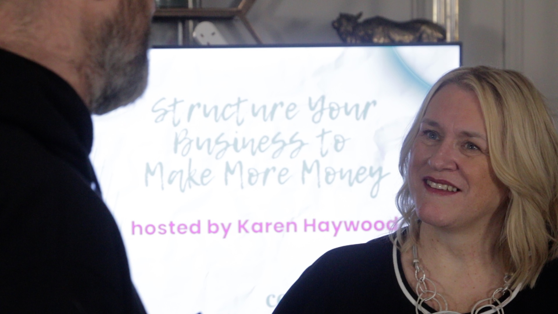 Karen Haywood hosting a recruitment business workshop